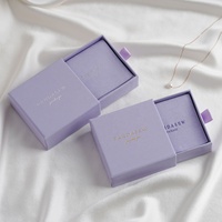 Boîte à bijoux personnalisée PandaSew avec logo, emballage cadeau, boîte en carton avec pochette en microfibre pour bijoux