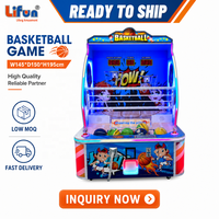 LIFUN Machine de jeu d'arcade de tir au basket pour 2 joueurs, avec option de rédemption de billets et de capsules jouets