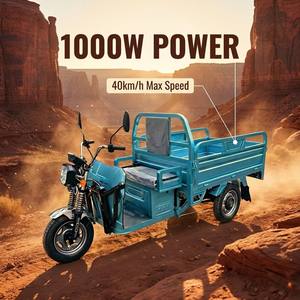 Triciclo de Carga de 1000W, Capacidad de Carga 500KG, Alcance de 160km, Suspensión Externa de Resorte, Luz LED, Triciclo de Carga Comercial Tipo <span class=keywords><strong>Piaggio</strong></span> Ape - Product Image 5