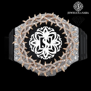 Reloj de Diamantes Moissanite con Incrustaciones de Oro, el Más Vendido, para Reuniones de Negocios, Eventos Formales y Uso Casual, Disponible para la Venta - Product Image 2