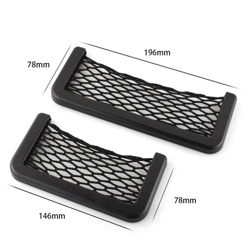 Carro Organizador Saco De Armazenamento Auto Colar Net Pocket Phone Holder Acessórios Do Carro 20*8cm 8*15cm Universal Car Acessórios