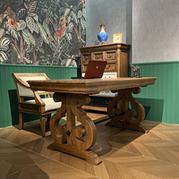 Bureau de style rustique américain en bois massif, durable et écologique, pour hôtels, maisons, restaurants, centres commerciaux et écoles