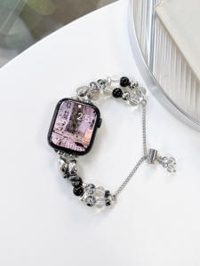 Convient aux bracelets de perles de luxe Montre à la mode incrustée de diamants pour femmes ultra 2 Series 10 Straps Fermeture à glissière télescopique - Product Image 2