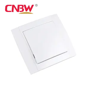 Interruptor de Panel eléctrico inteligente de plástico, tapa de luz de pared moderna, estándar europeo, CNBW 10A, 1 entrada, 1 vía, PC