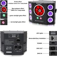 Projecteur LED RGBWA 4-en-1 pour scène, lumière UV, stroboscope, laser, DJ, faisceau lumineux, télécommande DMX, mariage, discothèque, 150 faisceaux
