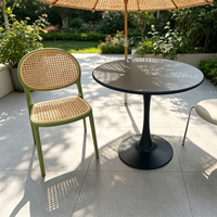 Table de jardin en métal massif résistant aux intempéries, idéale pour l'extérieur, en fer plein, robuste et durable – Offre spéciale