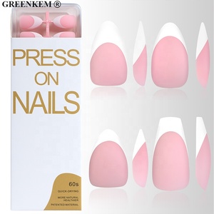 120/150 Uds diseño francés 15 tamaños Prensa <span class=keywords><strong>en</strong></span> <span class=keywords><strong>uñas</strong></span> con borde blanco rosa <span class=keywords><strong>tonos</strong></span> desnudos almendra <span class=keywords><strong>en</strong></span> forma de T <span class=keywords><strong>uñas</strong></span> postizas Desmontables sin costuras - Product Image 3