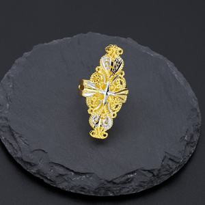 JXX Anillo Grande de Latón con Varios Diseños, Joyería de Moda, Anillo de Boda Chapado en Oro de 24k de Lujo de Arabia Saudita, Dubái - Product Image 2