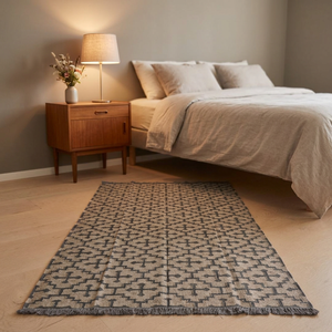 Modern Geometric Jute Area <b>Rug</b> Rectangle Flat Weave Non-Slip Living Room <b>Rug</b> Beige Gray Patterned <b>Thin</b> Pile - Product Image 6