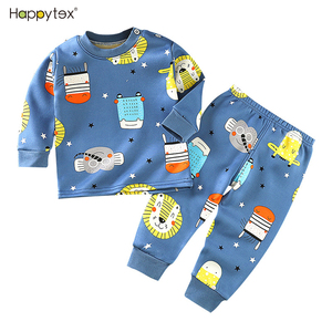 Pantalon Long et <span class=keywords><strong>chaud</strong></span> à manches longues, style européen et moderne, <span class=keywords><strong>pyjama</strong></span> doux pour fille, enfants, avec impression de dessin animé, Logo personnalisé - Product Image 4