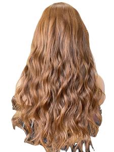 Venta al por mayor de lujo de cabello humano virgen europeo para la peluca de la onda del cuerpo con transparente para el encaje prearrancado línea del cabello para las mujeres - Product Image 6