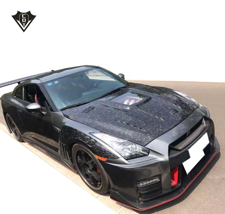 日産 GT-R 用 フォージドカーボンボンネット 2008-2016年モデル