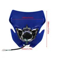 Phare halogène universel pour moto Motocross KLX 230/250/150/110R 230R pour Honda CRF 450 Enduro plaque pour Kawasaki CRF