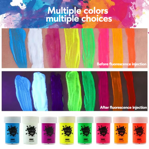 Prix de gros Kit de peinture pour visage réactif UV fluorescent Peintures acryliques non toxiques pour le visage et le corps - Product Image 4