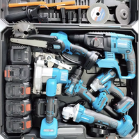 Kit d'outils électriques sans fil multifonction 6-en-1 en acier au carbone, batterie au lithium, usage domestique, OEM, garantie 3 ans