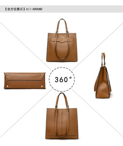 Bolso Grande de Cuero Genuino para Mujer, Bolso de Mano de Moda, Bolso Tote de Gran Capacidad, Bolso Bandolera de un Solo Hombro - Product Image 3