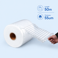 Emballage de sacs gonflables à air, rouleau de colonne d'air gonflable de 50 m, sac antichoc en plastique pour articles fragiles