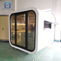 Maison conteneur de luxe modulable et confortable, 20ft 40ft, type Apple Cabin Space Capsule, 2 chambres avec cuisine