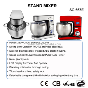 Máy Trộn Bột Hạng Nặng Máy Trộn Bánh Hành Tinh 10L Chuyên Nghiệp Máy Trộn Đứng Màn Hình LCD Cho Pizza - Product Image 5