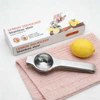 Kookgerei met eigen logo, roestvrijstalen citroenenpers, multifunctionele handmatige citroenenpers/sapcentrifuge