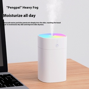 Humidificateur USB portable 400 ml, silencieux, mini diffuseur d'air de bureau avec lumière pour voiture, maison, travail, usage domestique - Product Image 2