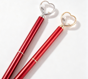 Elegant Heart Diamond Head Metal Ballpoint <b>Pen</b> Custom Logo Decorative Stationery For Wedding Office Giveaways - Product Image 1