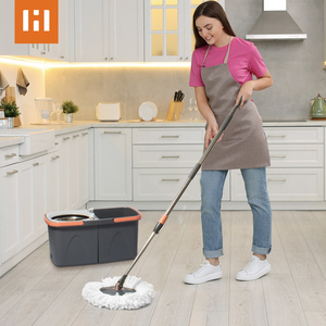 Bộ chổi lau nhà xoay 360 độ HOLAMOPA, kèm xô, cán thép, dùng cho vệ sinh nhà cửa - Product Image 3