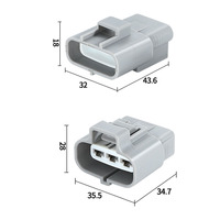 Conector de 3 Cables a Prueba de Agua, Arnés de Cables, Enchufe DJ7031Y-4.8-11/21, Enchufe Electrónico Automotriz para Ventilador, Controlador de Motor