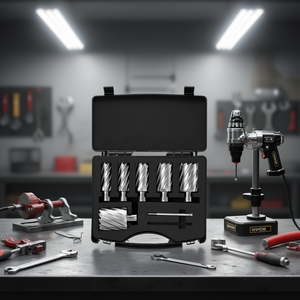 Juego de Cortadores Anulares de 6 Piezas con Vástago Weldon de Acero de Alta Velocidad de 50.8 mm para Taladros de Base Magnética - Product Image 2