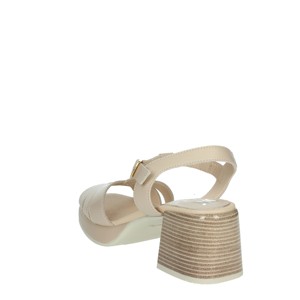 Sandali Beige con punta aperta con tacco alla moda Sexy plantare esterno in PVC modello 33502 per l'estate - Product Image 2