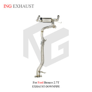 Catback de acero inoxidable ING para <span class=keywords><strong>Ford</strong></span> F150 F250 <span class=keywords><strong>Bronco</strong></span> 2,7 T con válvulas de silenciador, piezas del sistema de escape de ajuste automático - Product Image 4