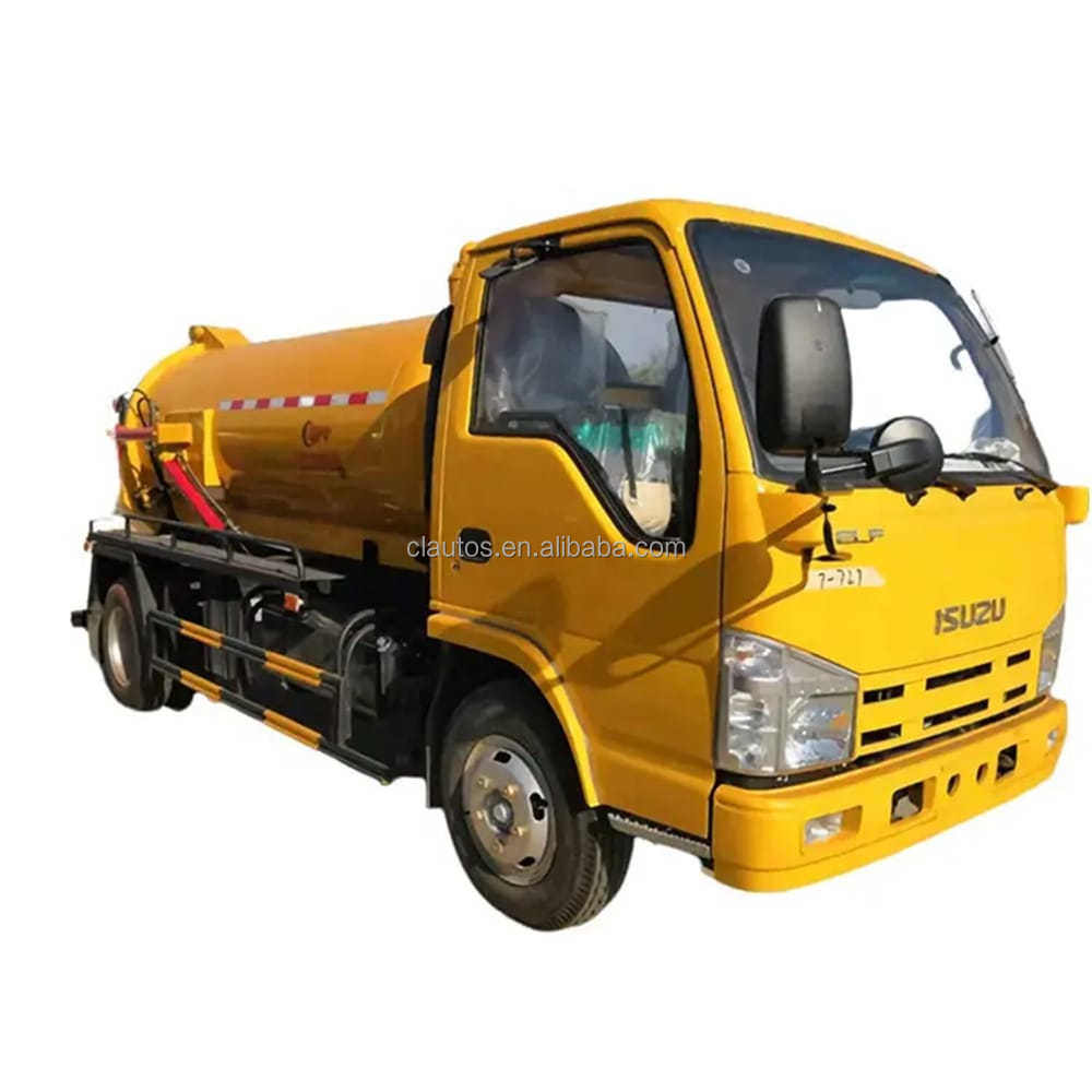 Новый японский Isuzu 4x2 4 тонны 4 кубических 4000 л 5000 л 8cbm струйный вакуумный канализационный шлам для очистки сточных вод всасывающий грузовик для продажи
