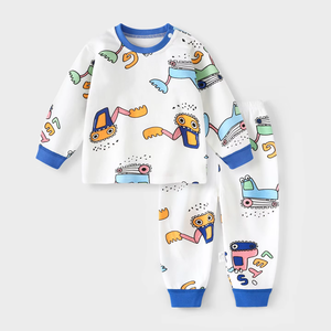 Conjunto de Ropa Interior de Algodón Puro con Dibujos Animados para Niños y Niñas, Pijamas Cálidos para Bebés y Niños Pequeños - Product Image 4