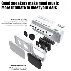 Haut-parleur <span class=keywords><strong>Bluetooth</strong></span> personnalisé 8 en 1 HF16 avec affichage horloge HD Radio FM certifiée CE FCC UL Haut-parleurs à écran intelligent domestique <span class=keywords><strong>filaire</strong></span> avec carte TF - Product Image 5