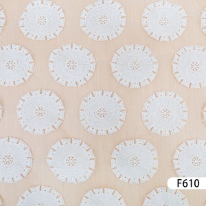 Tecido de Renda Bordado Circular com Girassóis, Gaze Vazada, Renda Geométrica Circular para Vestidos e Têxteis Domésticos - Product Image 2