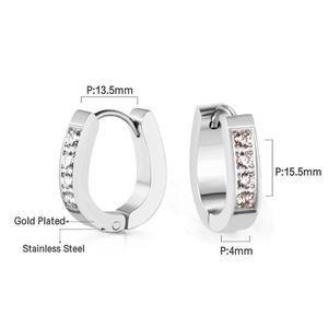 Pendientes de Aro de Acero Inoxidable con Baño de Oro de 18k, Resistentes al Agua y Antialérgicos, Ideales para Fiestas - Product Image 4