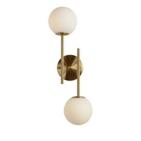 Senya-pro Applique Murale LED Postmoderne Minimaliste Style Nordique Mid-Century en Fer avec Abat-jour en Verre Blanc, Intensité Variable et Télécommande