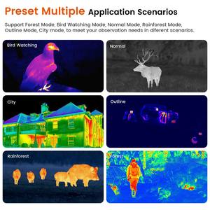 Dispositivo de Visión Nocturna con Imágenes Térmicas Compass 84*288, Cámara a Color de Día y Noche con Súper Resolución AI, para Exteriores y Bosques, 8X - Product Image 5