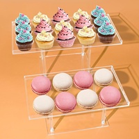 HQ Premium acrylique Dessert Table présentoir clair Cupcake Stand Buffet Risers plateau de service pour mariage fête d'anniversaire