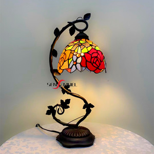Sensmuel Factory Direct Stained <strong>Glass</strong> Style Hand Soldering Process Dragonfly <strong>Table</strong> Lamp LED Color <strong>Glass</strong> Decorative <strong>Light</strong> - Product Image 6