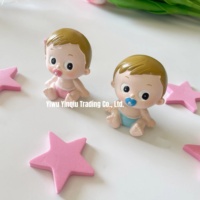 Décoration de gâteau d'anniversaire pour bébé, adorable figurine de poupée, thème de fête prénatale, décoration de gâteau