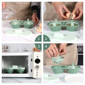 Olla para Cocinar Huevos en <span class=keywords><strong>Microondas</strong></span>, Apta para <span class=keywords><strong>Microondas</strong></span>, Plástico Ecológico, Apta para Lavavajillas, Fácil Almacenamiento, Diseño Creativo, Cocina Huevos al Vapor - Product Image 4
