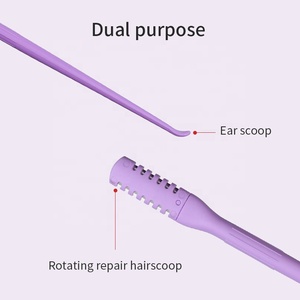 Recortador <span class=keywords><strong>de</strong></span> Vello <span class=keywords><strong>Nasal</strong></span> 2 en 1 <span class=keywords><strong>de</strong></span> Acero Inoxidable <span class=keywords><strong>de</strong></span> Doble Cara con Punta Redondeada, Recortador Manual Giratorio <span class=keywords><strong>de</strong></span> 360 Grados para Hombres y Mujeres - Product Image 2