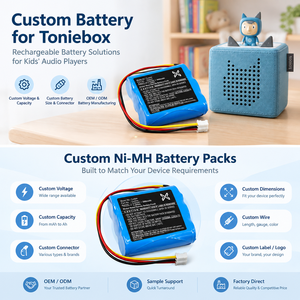 Pack de batteries personnalisé pour lecteur audio pour enfants <span class=keywords><strong>Toniebox</strong></span> 50AA5S, batterie Ni-MH 3,6 V, fabrication directe OEM ODM - Product Image 2