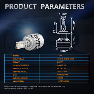 Miaodisheng 200watt 6000K bombillos blanc naturel led h4 système d'éclairage automatique haute puissance 24000Lm h7 led phare avec ventilateur - Product Image 2