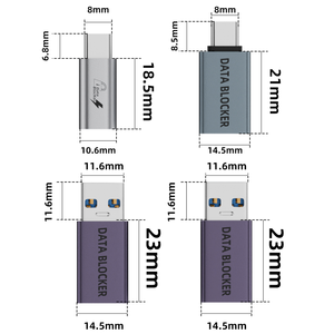 Адаптер USB из алюминиевого сплава для блокировки данных, защиты от взлома и кражи данных, мужской (C) на женский (F), для ноутбуков, блокирующий вредоносное ПО - Product Image 4