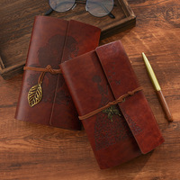 Cuaderno de Viaje Personalizado A6, Impreso con Diseño Vintage, Recargable, Hecho a Mano, Imitación de Cuero, Hojas Sueltas, Impresión UV, Marca FeiFan