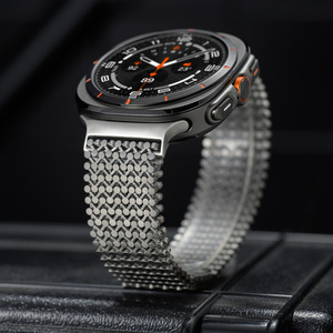 Bracelet magnétique en acier inoxydable pour <span class=keywords><strong>Samsung</strong></span> <span class=keywords><strong>Watch</strong></span> 8 Ultra 47mm pour hommes - Idéal pour le dropshipping - Product Image 5