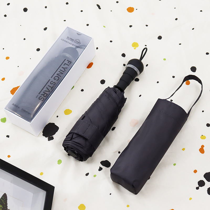 6 poignées de parapluie rétractables noires bone-moyu-coffret cadeau
