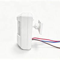 Détecteur infrarouge 180° 110-240V, charge maximale 1200W, détection 12m, luminosité et temps réglables, montage mural pour lampe murale extérieure